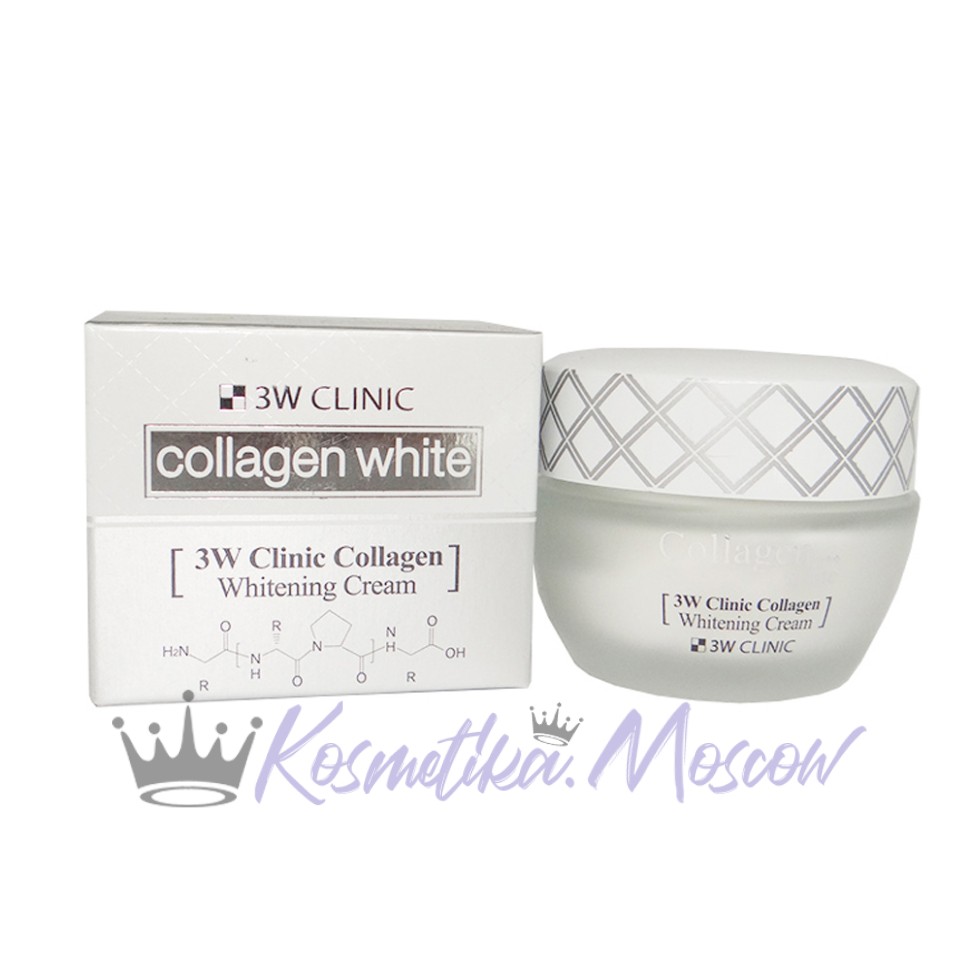 3W CLINIC Восстанавливающий крем для лица с коллагеном Collagen Whitening Cream 60 мл