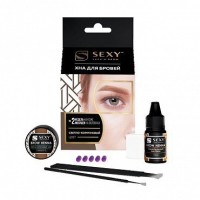 НАБОР Черная хна Sexy Brow Henna (5 капсул) + минеральный раствор 10 мл