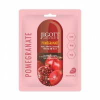 JIGOTT Тканевая маска для лица с экстрактом граната POMEGRANATE REAL AMPOULE MASK 27мл