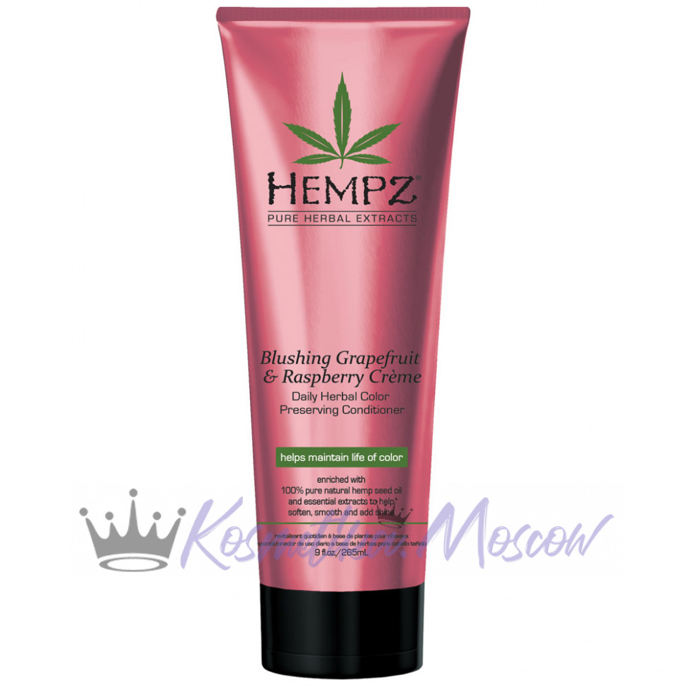 Кондиционер растительный для сохранение цвета окрашенных и натуральных волос Hempz Pure Herbal Blushing Grapefruit & Raspberry Creme Conditioner 265 мл.