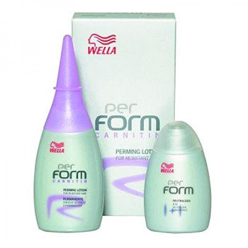 Лосьон для трудноподдающихся волос + Пенный фиксатор - Wella Professional Perform Carnitin R 75 + 50 мл