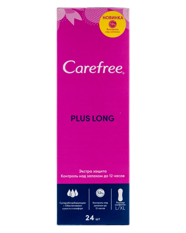 Carefree Гигиенические прокладки Plus Long 24 шт.