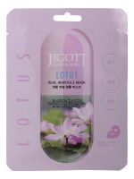 JIGOTT Тканевая маска для лица с экстрактом лотоса LOTUS REAL AMPOULE MASK 27 мл
