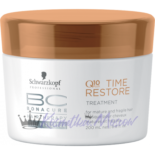 Маска возраждающая для зрелых волос - Schwarzkopf Professional BC Time Restore Q10 Plus Treatment 200 мл