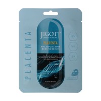 JIGOTT Тканевая маска для лица с экстрактом плаценты PLACENTA REAL AMPOULE MASK 27 мл