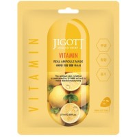 JIGOTT Тканевая маска для лица с витаминами VITAMIN REAL AMPOULE MASK 27мл