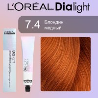 Краска для волос LOREAL DIA Light 7.4 (Блондин медный)