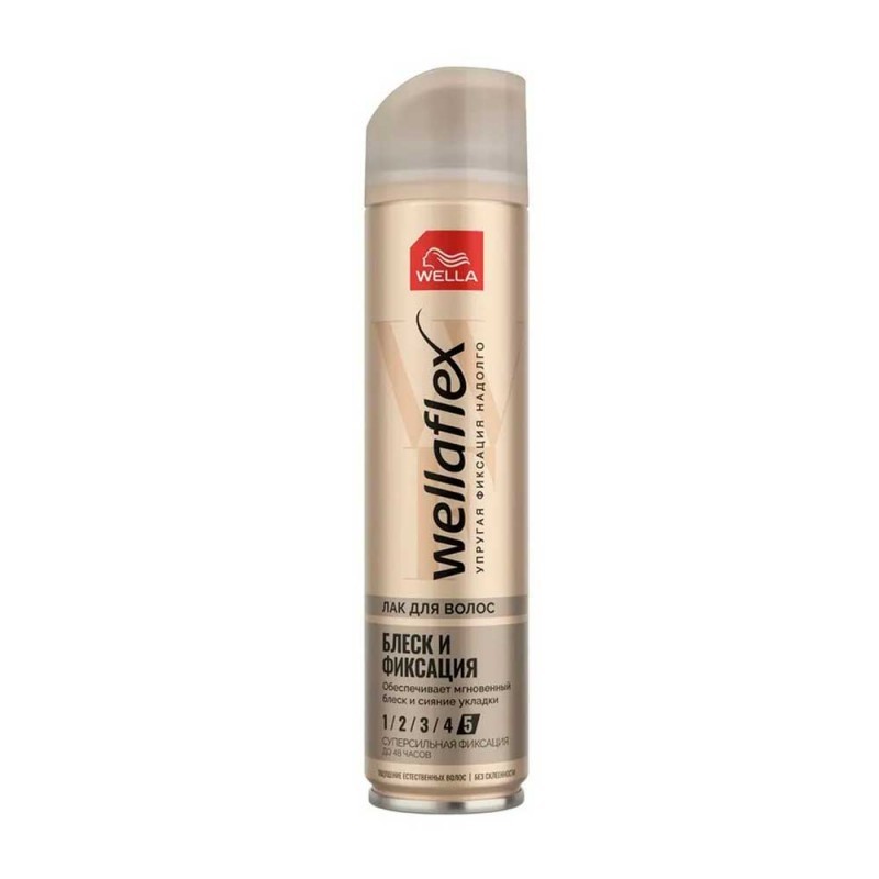 Wella WellaFlex Shiny Hold Лак для волос Длительный Блеск и Фиксация суперсильной фиксации 250 мл