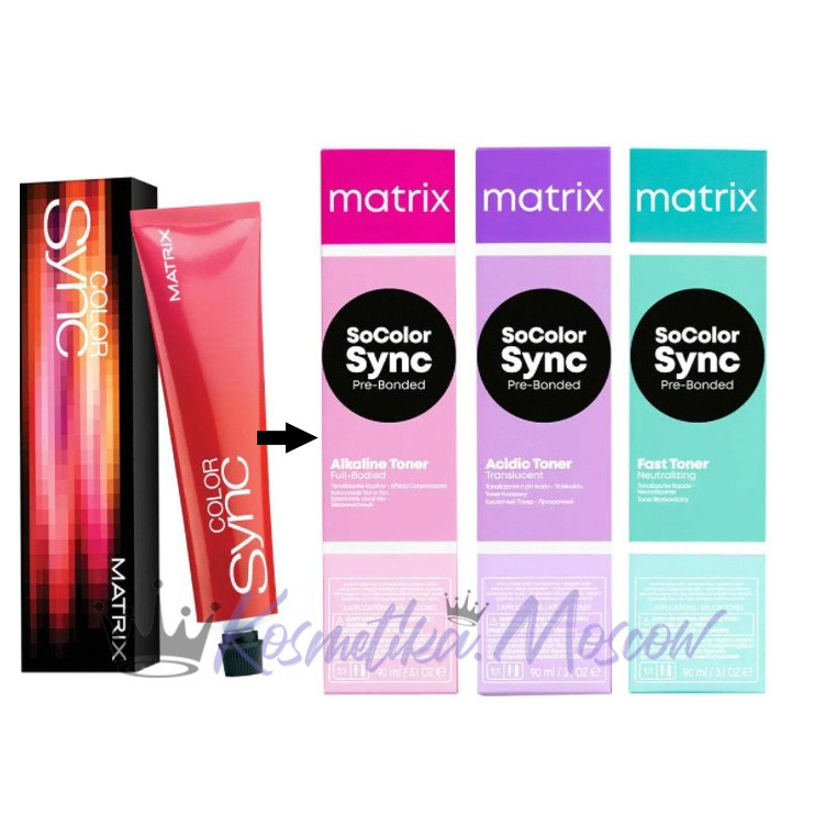 Краска для волос Светлый Шатен Мокка - Matrix Color Sync 5М 90 мл