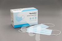 Маска Чистовье 3 - х слойная на резинках Голубая 100 шт