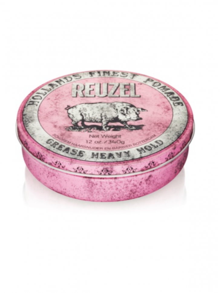 REUZEL Помада для укладки волос розовая на петролатумной основе Сильная Фиксация 340 гр