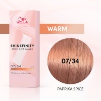 Гель-крем краска Wella Shinefinity 07/34 Красная паприка