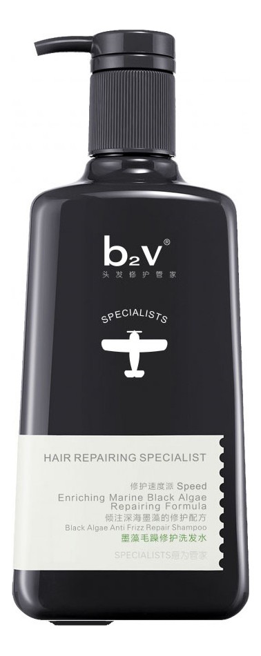 b2v Восстанав. шампунь д/ волос с экстр. чёрных водорослей Black Algae Shampoo Silky & Repair 520 мл