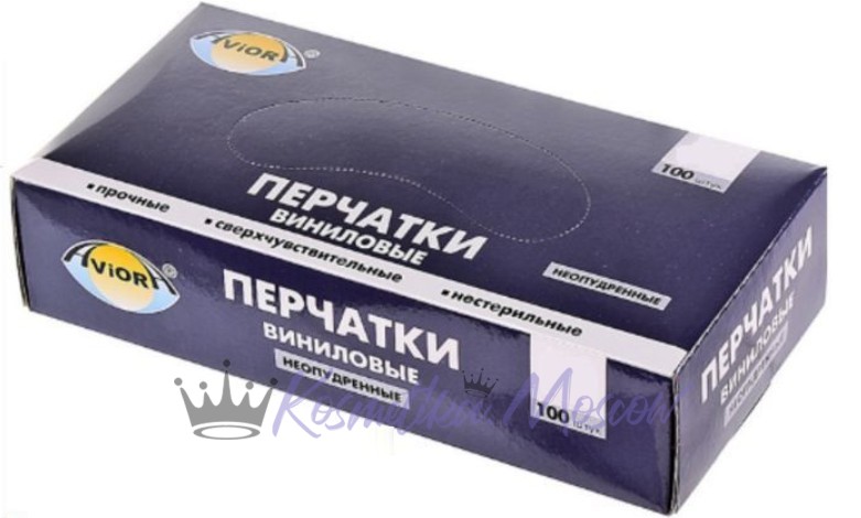 ARAVIA Перчатки виниловые неопудренные размер ХL 100 штук