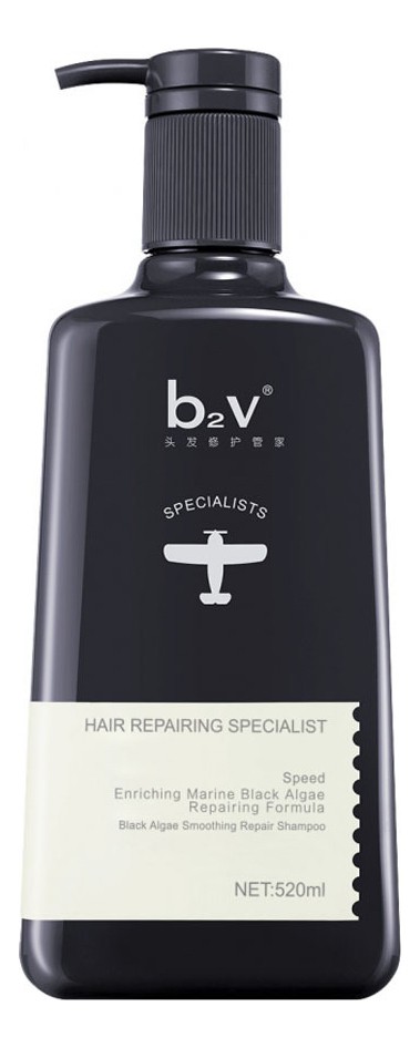 b2v Восстанав. шампунь д/ объёма волос с экстр. чёрных водорослей Black Algae Shampoo Volume 520 мл