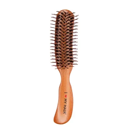 Парикмахерская щетка I LOVE MY HAIR `Shine Brush` деревянная , щетина нейлон   NEW