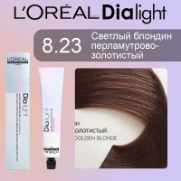 Краска для волос LOREAL DIA Light 8.23 (Светлый блондин перламутрово-золотистый)