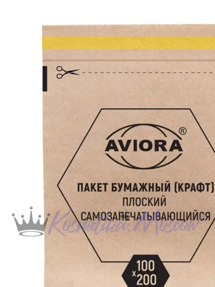 Пакет для стерилизации (крафт) самозапечатывающийся, 100мм*200мм, 100шт. AVIORA