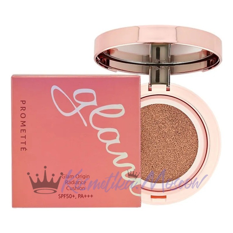 ENOUGH Увлажняющий кушон с жемчужной пудрой #21 Promette Glam Origin Radiance Cushion #21, 14г