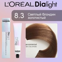 Краска для волос LOREAL DIA Light 8.3 (Светлый блондин золотистый)