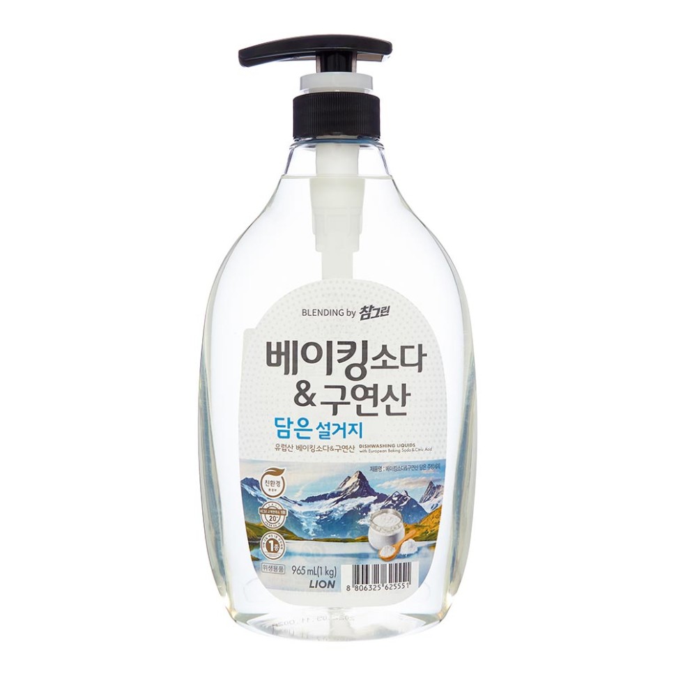 LION Средство для мытья посуды Baking soda & Citric acid Сода и Лимонная кислота, Pump, 1кг