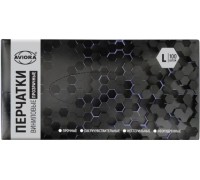 Перчатки виниловые, неопудренные, L, 100шт. в уп., AVIORA