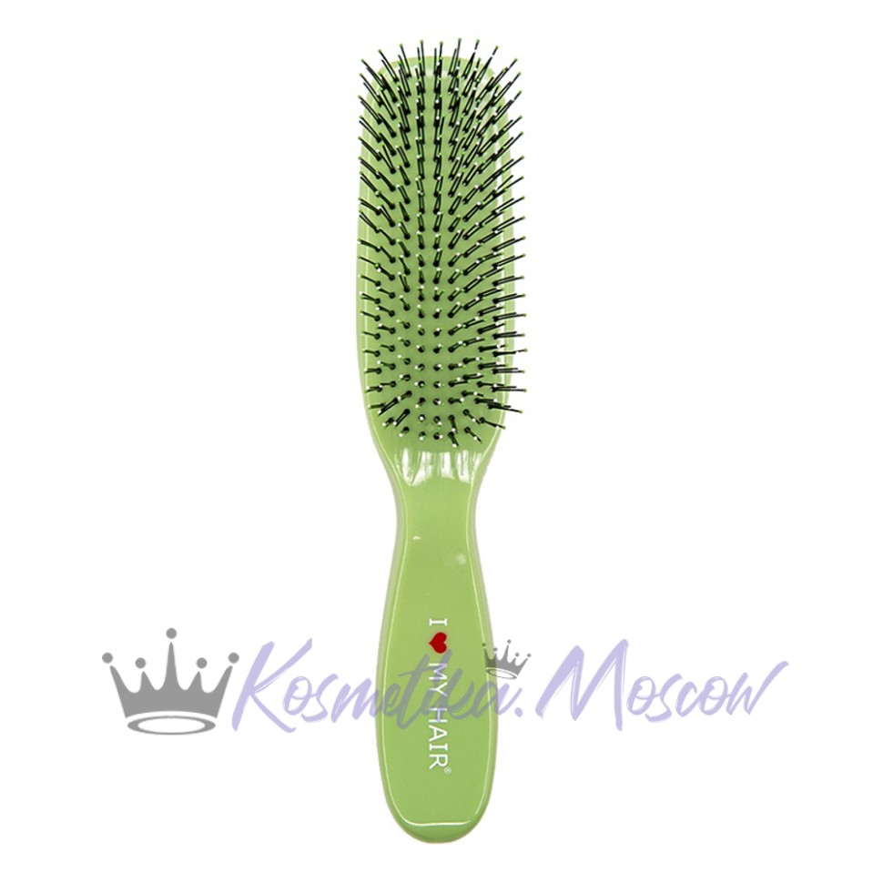 Парикмахерская щетка I LOVE MY HAIR "Spider Classic" 1501 зеленая глянцевая M