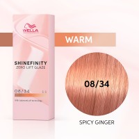 Гель-крем краска Wella Shinefinity 08/34 Пряный Имбирь