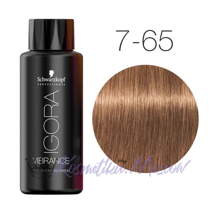 Средне-русый шоколадно-золотистый - Schwarzkopf Igora Vibrance 7-65 60 мл