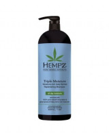 Шампунь увлажнение для сухих волос Hempz Pure Herbal Triple Moisture Replenishing Shampoo 1000 мл