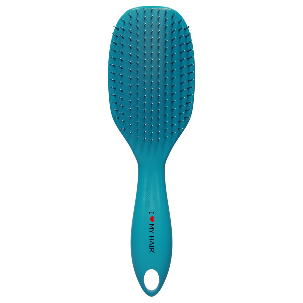Парикмахерская щетка I LOVE MY HAIR `Spider Classic` 1502 бирюзовая глянцевая L