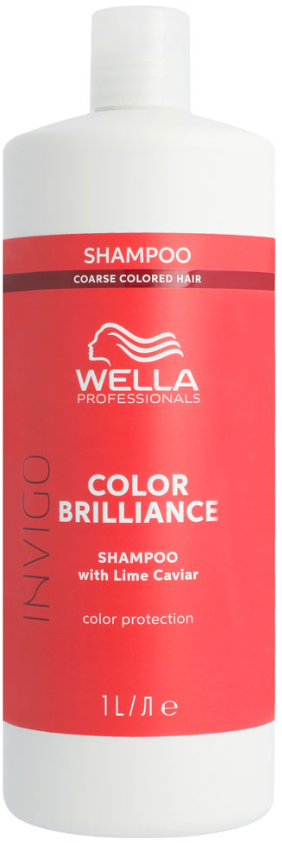 Шампунь для защиты цвета жестких волос - Wella Professional Invigo Color Brilliance Color protection shampoo for coarse hair 1000 мл