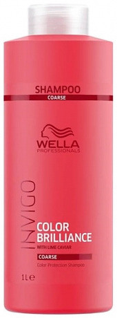 Шампунь для защиты цвета жестких волос - Wella Professional Invigo Color Brilliance Color protection shampoo for coarse hair 1000 мл