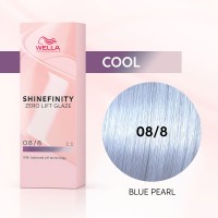 Гель-крем краска Wella Shinefinity 08/8 Синий Жемчуг
