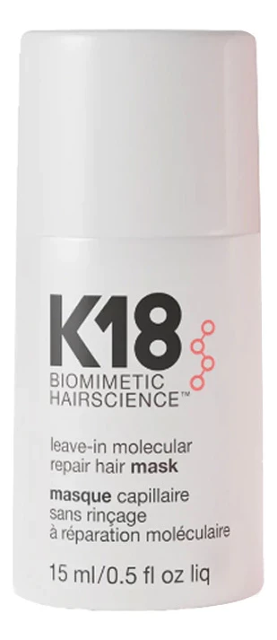 K18 leave-in molecular repair mask Несмываемая маска для молекулярного восстановления волос, 15 мл