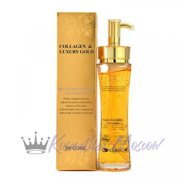 3W CLINIC Эссенция для лица Collagen & Luxury Gold Revitalizing Comfort Gold Essence 150мл