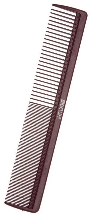 Расческа рабочая DEWAL`CARBON BORDO` комбинированная, широкая,антистатик, 21,5 см