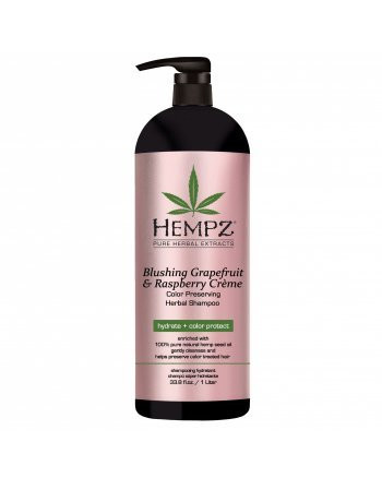Шампунь для сохранение цвета натуральных и окрашенных волос Hempz Pure Herbal Blushing Grapefruit & Raspberry Creme Shampoo 1000 мл.