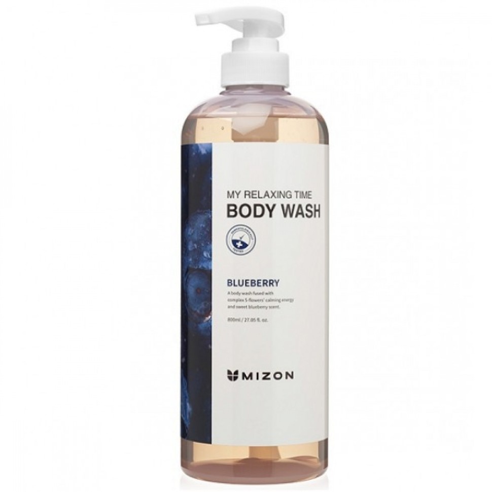 MIZON Гель для душа с экстрактом голубики MY RELAXING TIME BODY WASH BLUEBERRY 800 мл