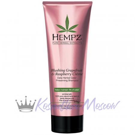 Шампунь для окрашенных и натуральных волос сохранение цвета Hempz Pure Herbal Blushing Grapefruit & Raspberry Creme Shampoo 265 мл.