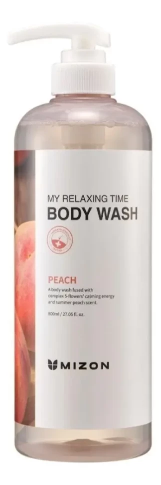 MIZON Гель для душа с экстрактом персика MY RELAXING TIME BODY WASH [PEACH] 800 мл