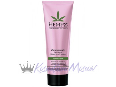 Шампунь без сульфатный увлажняющий питательный Hempz Pure Herbal Moisturizing Pomegranate Shampoo 265 мл.