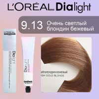 Краска для волос LOREAL DIA Light 9.13 (Очень светлый блондин бежевый)