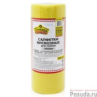 Салфетка вискозная ПРОФИ, 25 х 25 см, 30 шт. в рулоне, ГОРНИЦА AVIORA