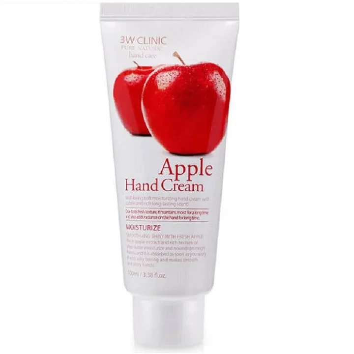 3W CLINIC Увлажняющий крем для рук с экстрактом яблока Moisturizing Apple Hand Cream 100 мл