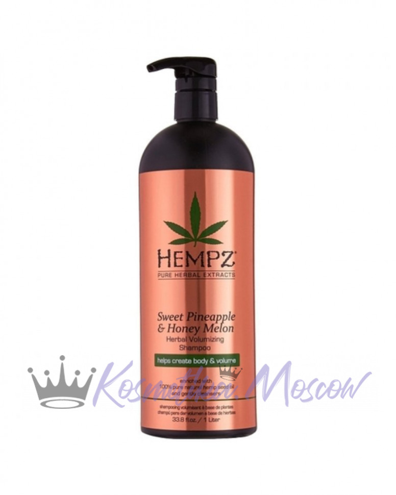 Шампунь для объёма Hempz Pure Herbal Sweet Pineapple & Honey Melon Volumizing Shampoo 1000 мл.