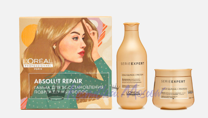Купить Набор от L`oreal Absolut Repair - для Восстановление поврежденных  волос Шампунь-300мл, Маска-250мл в Москве