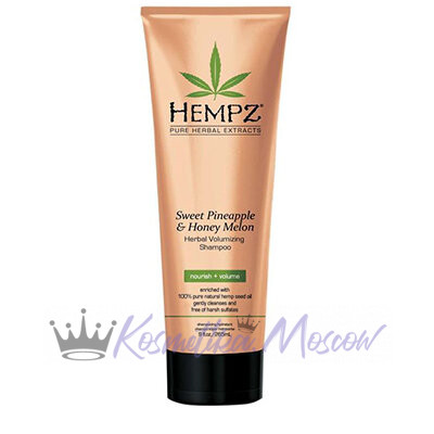 Шампунь для объёма Hempz Pure Herbal Sweet Pineapple & Honey Melon Volumizing Shampoo 265 мл.
