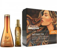 Набор от Loreal Mythic Oil - Гамма для питание волос по длине Шампунь - 300 мл, Масло для всех типов волос - 100 мл
