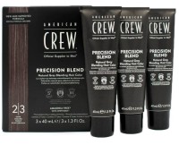 Краска для седых волос темный оттенок 2/3 - American Crew Precision Blend Dark 3*40 мл